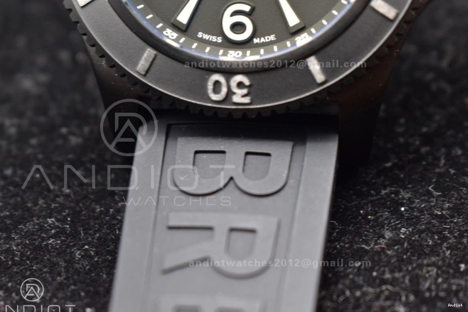 A Black Dial Black 1171 1:1 Superocean Black Best On Edition TF Automatic Strap 44 Rubber Bezel BestValue 0713